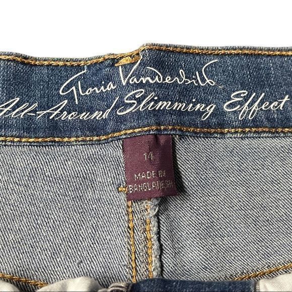 Gloria Vanderbilt Amanda Jean shorts size 14 short‎ length high rise NWT - Picture 3 of 5
